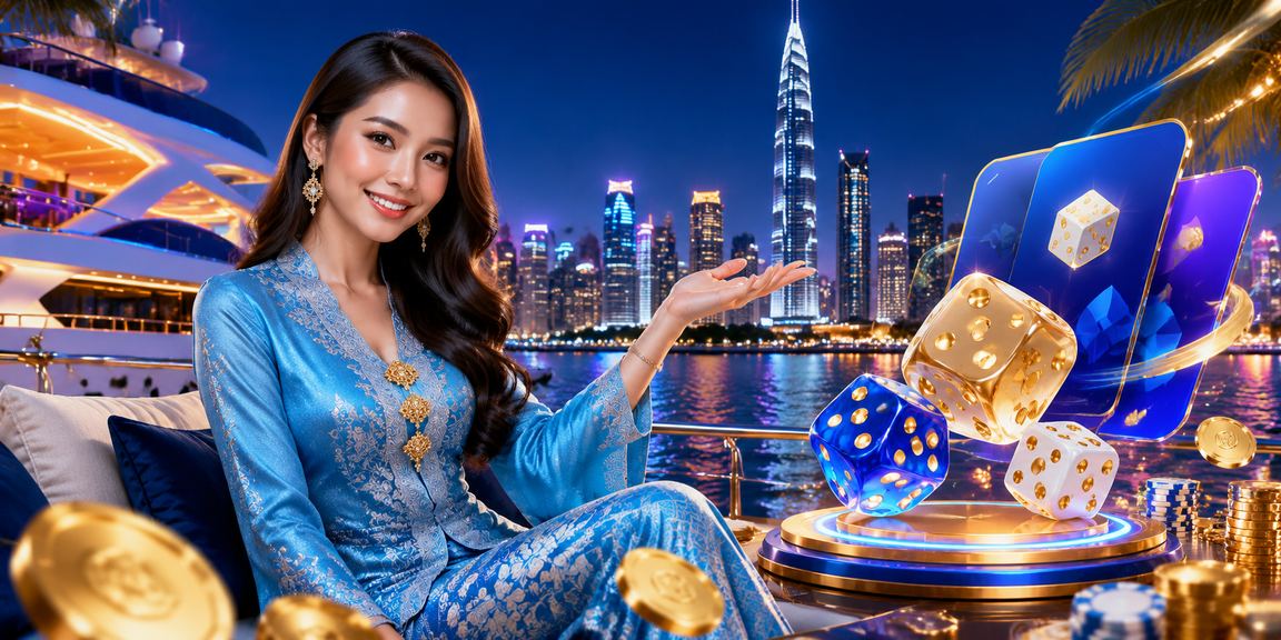 Permainan dadu bergaya Kuala Lumpur dengan pakaian tradisional Baju Kurung